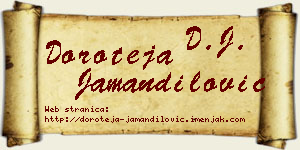 Doroteja Jamandilović vizit kartica